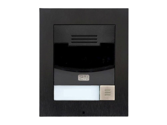 2N® IP Solo - Vidéo, Montage en Encastré, 1 Bouton, Noir