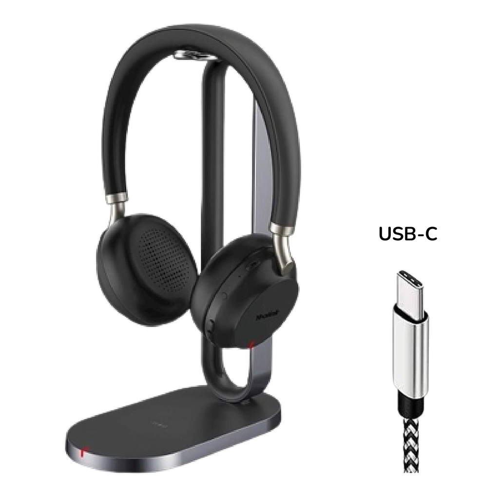 Yealink BH72 UC - Casque Bluetooth avec Station, USB-C, Noir