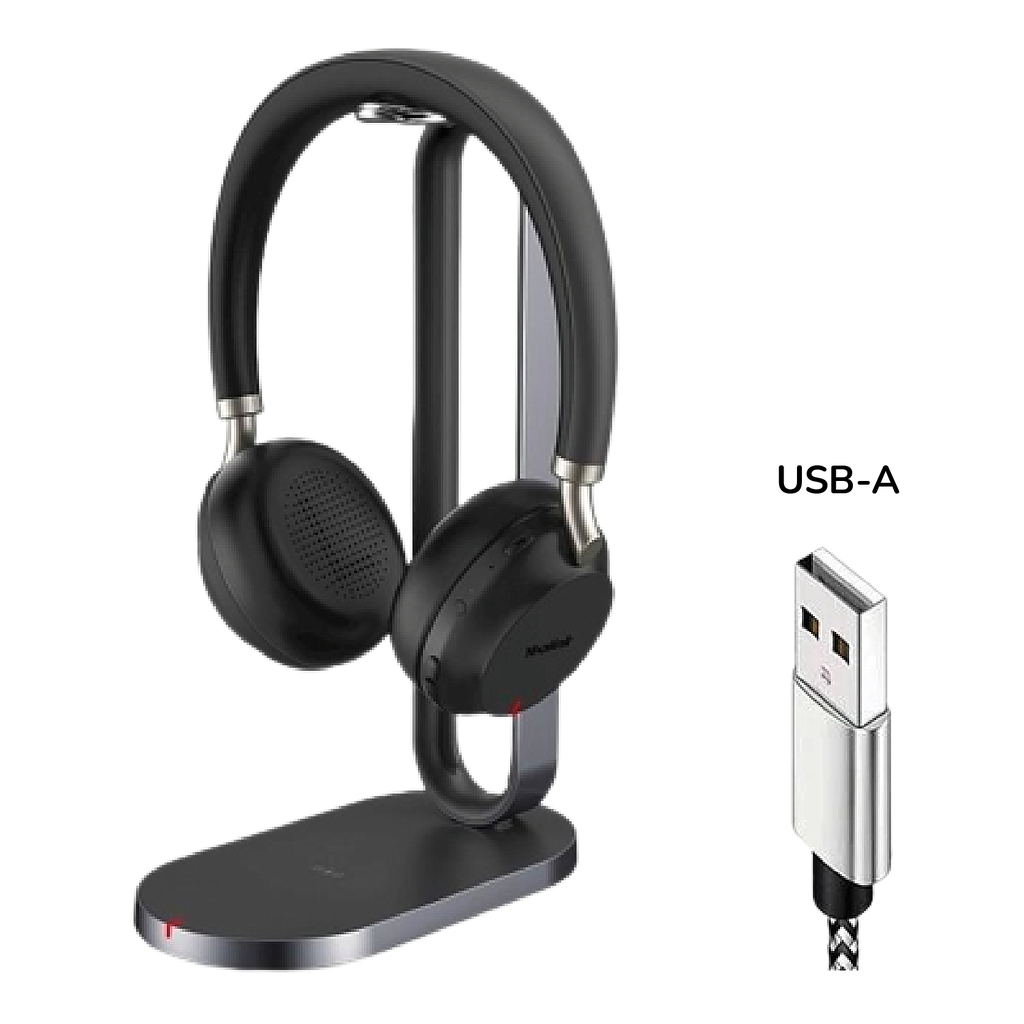 Yealink BH72 UC - Casque Bluetooth avec Station, USB-A, Noir